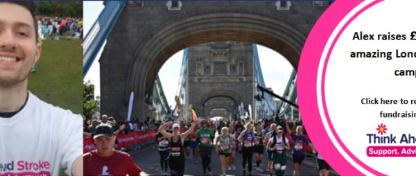 Alex raises £2881 through amazing London Marathon campaign